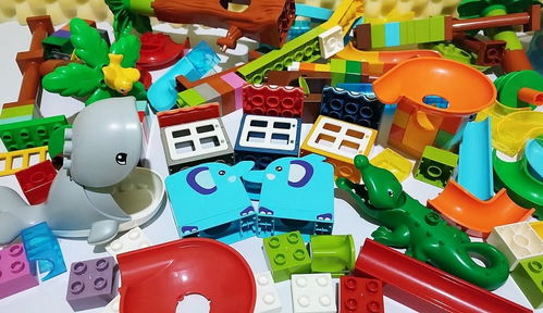 益智積木玩具 鱷魚蹺蹺板與大象球場的雙跑道樂趣
